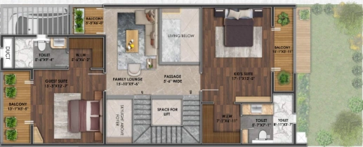 5 BHK Floor Plan